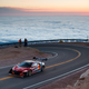 James’ car climbs the mountain during Friday’s practice session.